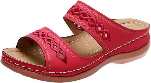 Vista 11 de Ladmiple - Sandalias ortopédicas de verano para mujer con soporte de arco para fascitis plantar