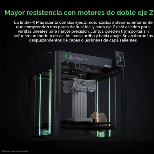Vista 5 de Impresora 3D Creality Ender-5 Max, gran volumen de construcción 400 * 400 * 400mm, hasta 700mm/s de velocidad de impresión, eje X con riel lineal