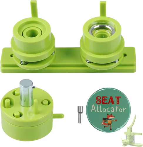 Vista 8 de Molde para Hacer Botones Happizza 2.25 pulgadas/58mm, Molde para Botones de Matriz Intercambiable Adecuado para Máquina para Hacer Botones de Carril