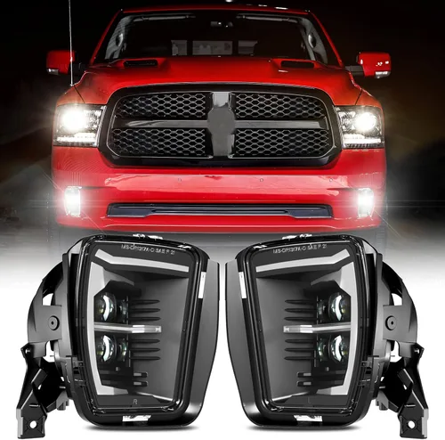 Vista 11 de BICYACO Luz antiniebla LED con DRL para Dodge Ram 1500 2500 3500 2002-2009