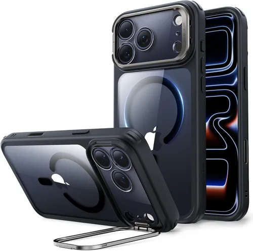 Vista 61 de ESR Funda para iPhone Air con soporte de almacenamiento, compatible con MagSafe, protección contra caídas de grado militar, funda magnética
