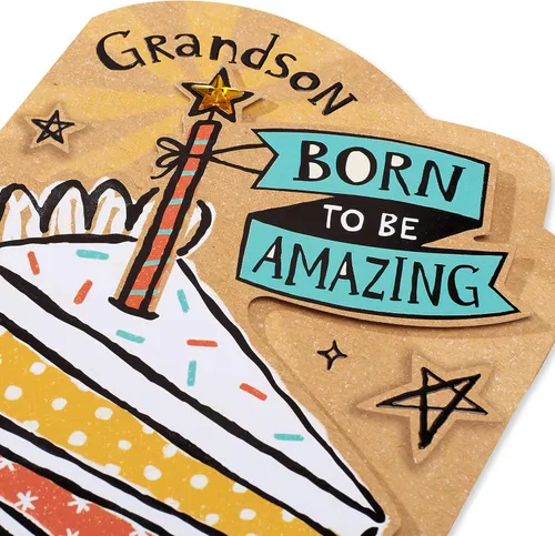 Vista 5 de American Greetings Tarjeta de cumpleaños para nieto (Puedes hacer cualquier cosa)