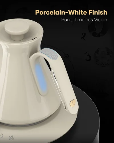 Vista 6 de Cocinare FLOW M6 Pro Hervidor Eléctrico de Cuello de Cisne, Control de Temperatura ±0.5℉ para Verter Café y Té, Interior de Acero Inoxidable