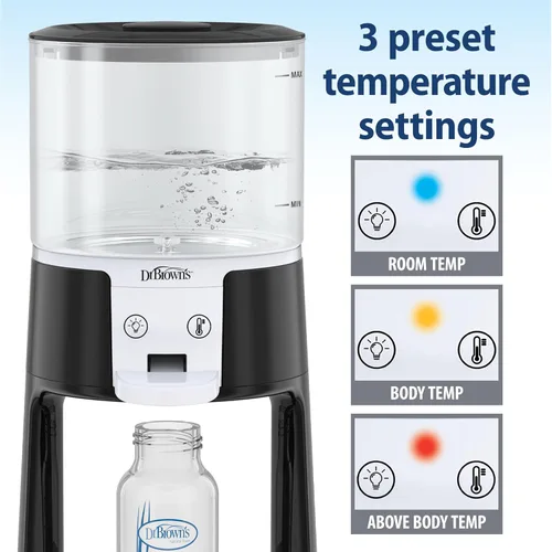 Vista 5 de Dr. Brown's Insta-Prep - Dispensador de agua caliente para preparar al instante la botella de fórmula del bebé, tanque de vidrio de gran capacidad