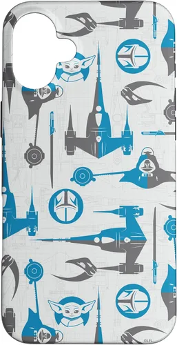 Vista 22 de Funda para iPhone 16 Star Wars The Mandalorian & Grogu Signets y Starships