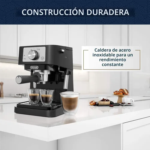 Vista 4 de De'Longhi Stilosa - Máquina compacta de café expreso, espumador de leche