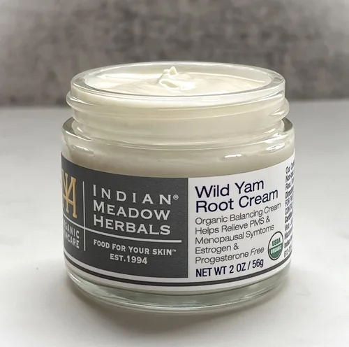 Vista 8 de Crema de Raíz de Yam Silvestre Indian Meadow Herbals (2oz) - Crema Equilibrante Certificada USDA Orgánica para Alivio del Síndrome Premenstrual
