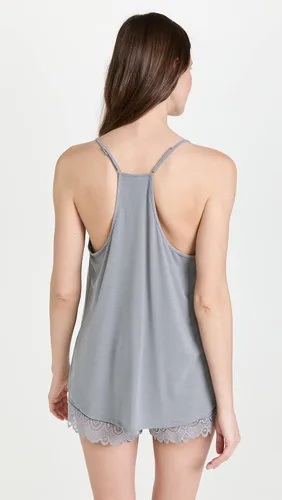 Vista 3 de Flora Nikrooz Floretta II - Conjunto de pijama de punto con ribete de encaje para mujer