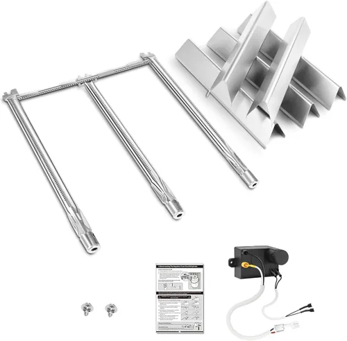 Vista 17 de Barras aromatizantes y quemador de parrilla para Weber GS4 Spirit II 200, Spirit II E-210, Spirit E-210, Spirit 200 Series Grills con control