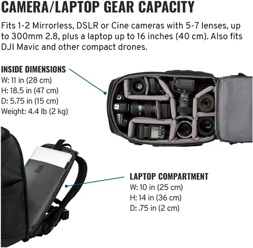 Vista 3 de Tenba Axis Mochila Bolsas (637-701), 20L
