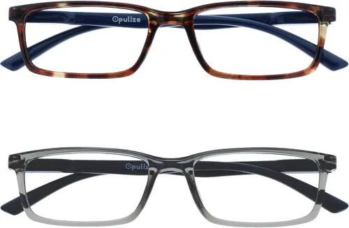 Vista 17 de OPULIZE SEE - Gafas de lectura con bloqueo de luz azul para mujeres y hombres, marco estrecho, bisagras de resorte, anteojos de juegos para negro