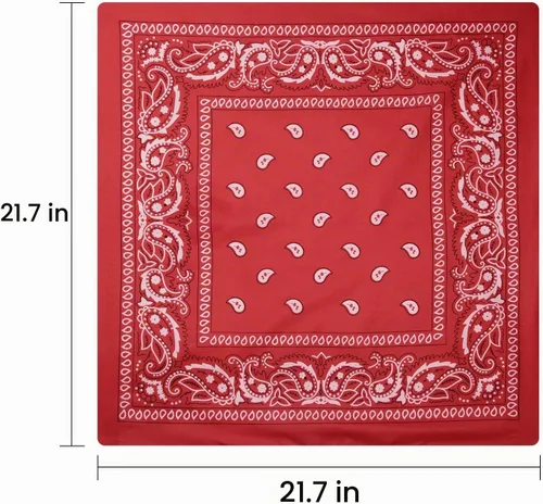 Vista 2 de FEPITO 18 bandanas de cachemira, bandana de vaquero con estampado de cachemira Conjunto B