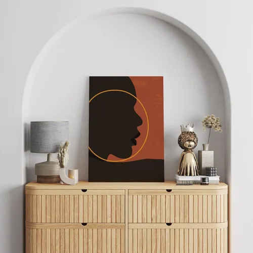 Vista 4 de Póster decorativo de pared con marco (11.5 x 15 pulgadas), arte de pared afroamericana, decoración de pared de niña negra, decoración de pared