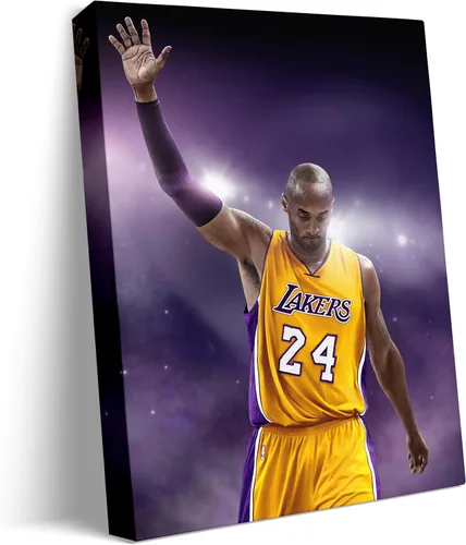 Vista 12 de TYPTEK Kobe Bryant - Lienzo inspirador de Mamba negra, póster motivacional con cita de jugador de baloncesto para decoración del hogar y la oficina