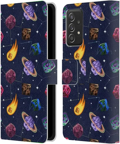 Vista 54 de Head Case Designs Officially Licensed Carla Morrow Colorful Space Dice Patterns Leather Wallet Case Compatible with Samsung Galaxy A07 4G