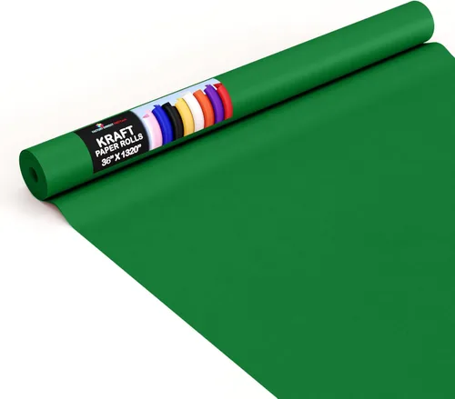 Vista 9 de Crown Display Rollo de papel kraft negro de 17.75 x 1320 pulgadas (110 pies), papel de regalo kraft perfecto como papel de envío, rollo de papel