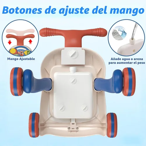 Vista 7 de QDRAGON Andador 3 en 1 y centro de actividades para niños de 12 a 18 meses Azul oscuro