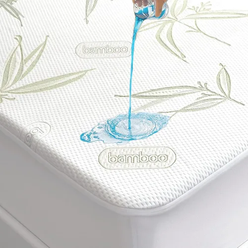 Vista 11 de Paquete de 2 protectores de colchón tamaño individual 100% impermeables, funda de colchón ajustada, transpirable, silenciosa y lavable a máquina