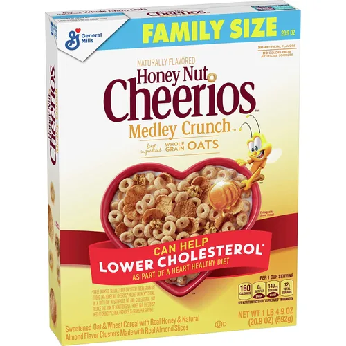 Vista 28 de Cheerios Cereal de desayuno sin gluten de avena integral, bolsa de 2.2 onzas (paquete de 5)