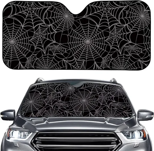 Vista 27 de Talayituse Parasol para parabrisas de automóvil, diseño de gato divertido 3D, ajuste universal, para automóvil, camión, SUV, bloquea el sol