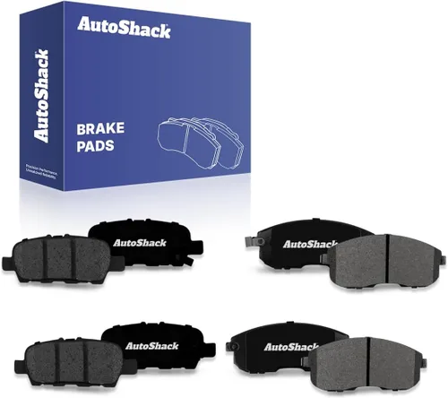 Vista 8 de AutoShack - Juego de pastillas de freno de cerámica delanteras y traseras para Nissan, Sentra 2007-2012 Altima 2007-2009, FWD L4 2.5L V6 3.5L