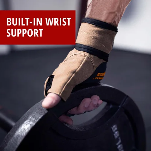 Vista 6 de Crown Gear Guantes de levantamiento de pesas para entrenamiento de entrenamiento Crossfit, guantes de fisicoculturismo para hombres o mujeres, lo