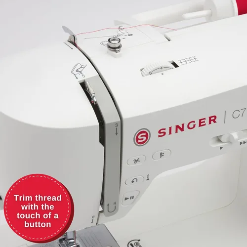 Vista 4 de Máquina de coser y de acolchado computarizada SINGER C7250 con mesa de extensión y kit de accesorios 417 aplicaciones de puntadas, letras