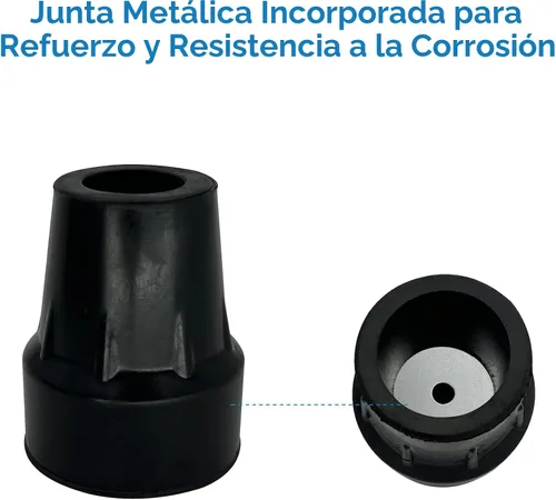Vista 5 de Puntas de bastón de repuesto, 3/4 pulgada, negro.