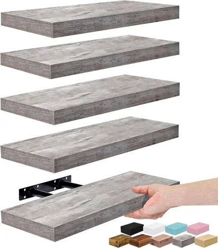 Vista 37 de Sorbus Estantes flotantes para pared, estante flotante de 16 pulgadas para cocina, dormitorio, sala de estar, baño, hogar y decoración de pared