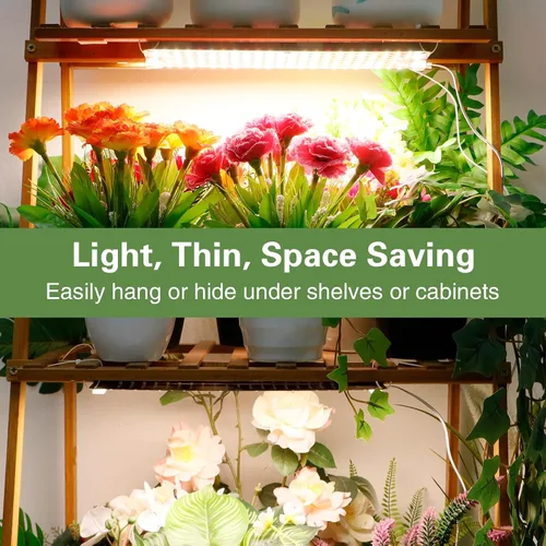 Vista 9 de Luces de Crecimiento de Panel Ultrafino de Espectro Completo de 24W, 384 LEDs Luz de Crecimiento de Plantas para Plantas de Interior con Función