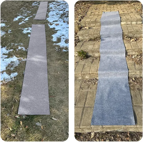 Vista 5 de Prriudy Alfombra antideslizante de 16 x 118 pulgadas, alfombra de fieltro antideslizante para pasarelas de invierno, puerta delantera, escaleras