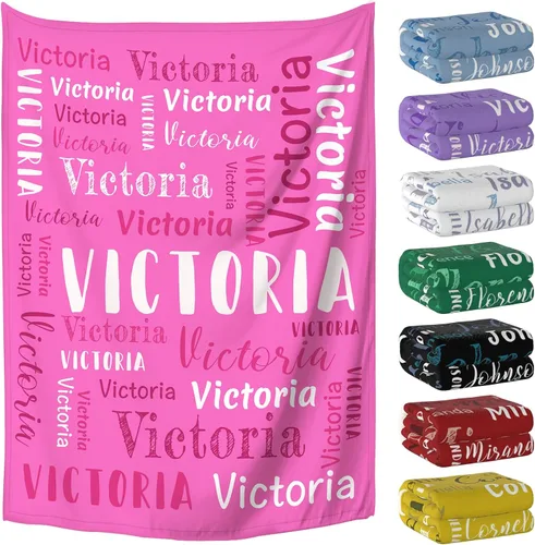 Vista 13 de Manta personalizada con nombre, mantas y mantas personalizadas para niños, bebés y adultos, manta con nombre personalizada para mujeres, hombres