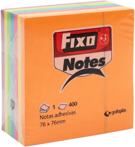 Vista 2 de Fixo Notas adhesivas de 76 x 76 pulgadas, flúor, cubo, 4