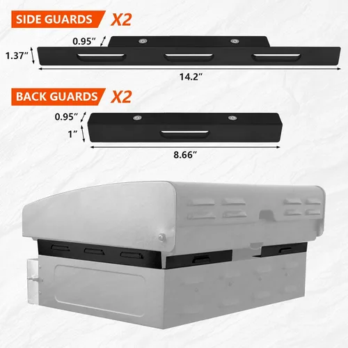 Vista 7 de Utheer Protectores de viento para plancha Blackstone de 22 pulgadas Compatible con 1666, 1813, 1833, 1842, 1860, 1891, 1935, pantalla de viento