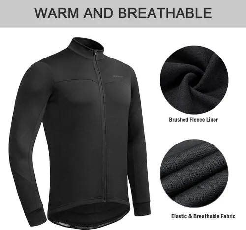 Vista 2 de Przewalski Chaqueta térmica de manga larga con 3 bolsillos traseros para hombre