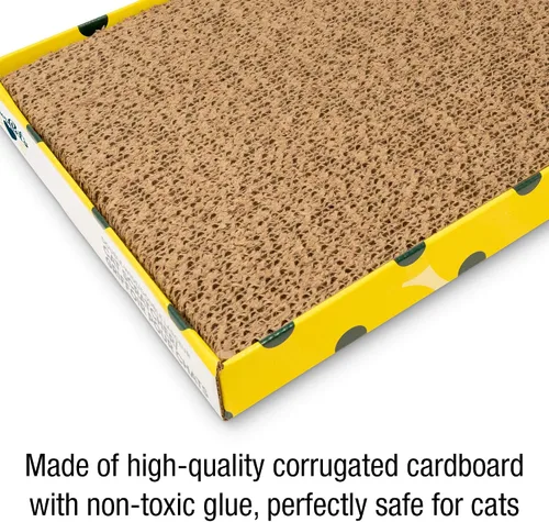Vista 4 de Our Pets Rascador cósmico para gatos, hierba gatera cultivada en Norteamérica incluida, reversible para el doble de uso, 18.13 x 10.13 x 1.25