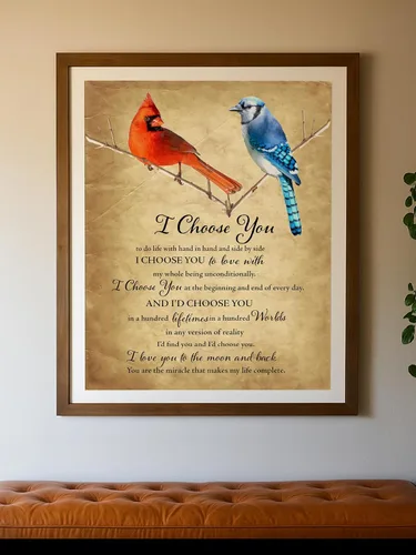 Vista 6 de Arte de pared con texto en inglés "I Choose You" (I Choose You) - Arte de pared con texto en inglés «I Choose You» («I Choose You») – Love Wall Art.
