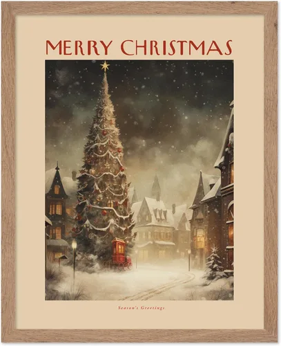 Vista 56 de Poster Master A Holly Jolly - Póster navideño, arte de invierno, diseño de pared moderno, regalo para hombres y mujeres, gran decoración para sala