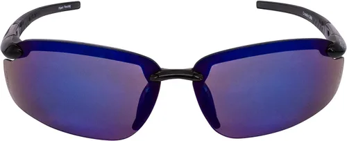 Vista 2 de Crossfire ES5 Gafas de Seguridad Premium, Marco Ultraligero y Pieza Nasal Ajustable Lente de espejo azul 0 dioptrías