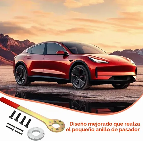 Vista 4 de Soporte para herramientas de polea de manivela, llave de tornillo compatible con motores Subaru Imprezas EJ solamente, Legacy, Baja, Outback