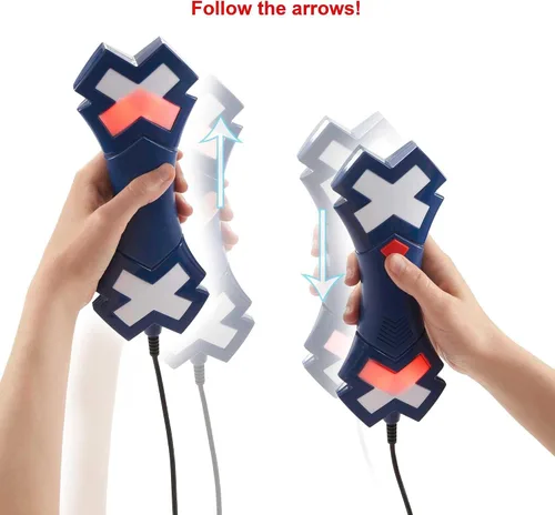 Vista 3 de Mattel Crossed Signals - Juego electrónico con par de varitas de luz parlante, juega solo o con hasta 4 jugadores de 8 años en adelante