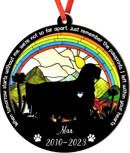 Vista 25 de Adorno personalizado para atrapasoles de sabueso afgano, adorno de Navidad de sabueso afgano, regalo para perro amante, sabueso afgano conmemorativo