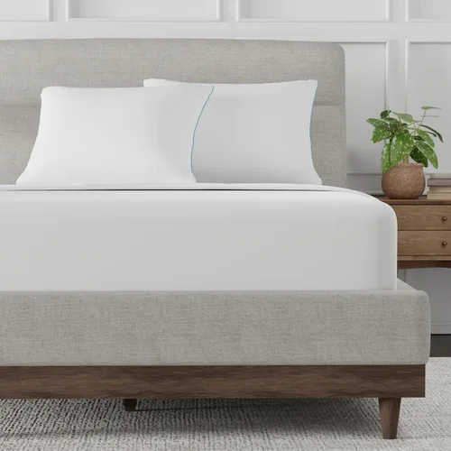 Vista 6 de Sealy Slumber - Almohada de equilibrio de temperatura de algodón estándar/Queen (2 unidades)
