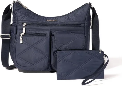 Vista 44 de Baggallini womens Everywhere Bagg Crossbody Women 11x9 Lightweight Nylon Hobo Water-resistant Travel Bag W/Rfid