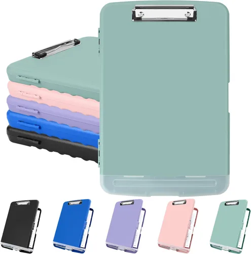 Vista 11 de Meiikun Portapapeles con Almacenamiento, Portapapeles de Plástico 8.5x11 con Soporte para Bolígrafo, Portapapeles de Enfermería de Alta Capacidad