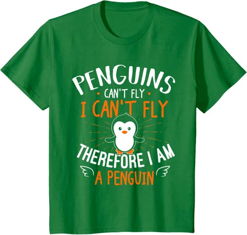 Vista 54 de Penguins Can't Fly Shirt - Camiseta de regalo para amantes de los pingüinos, Azul Azul Marino