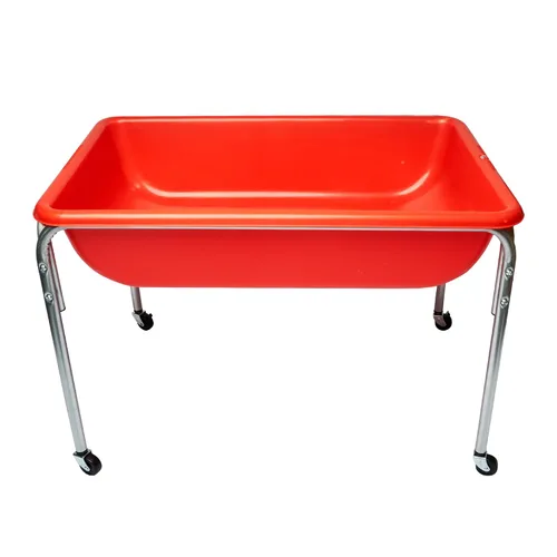 Vista 9 de Children's Factory Mesa sensorial mediana – 18″ de altura, caja de arena, mesa de agua para niños, rojo