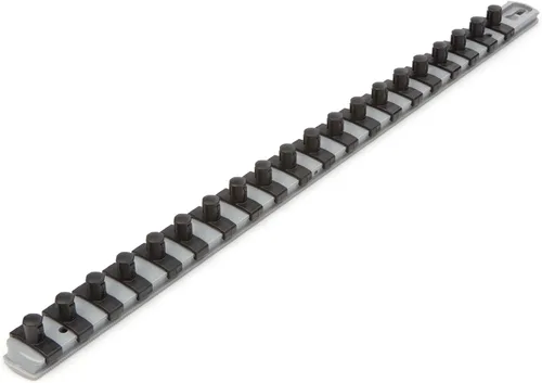 Vista 5 de TEKTON 3/8 Pulgadas de accionamiento x 8 Pulgadas de riel de enchufe, 10 clips (negro) OSR11210 Fabricado en EE. UU