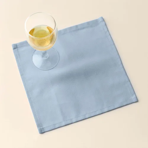 Vista 2 de Encasa XO Juego de 12 servilletas de tela de cóctel Servilletas de mesa de algodón puro Tamaño (9 x 9 pulgadas) B gris sólido Lavable a