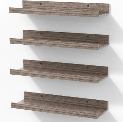 Vista 19 de BAYKA Estantes flotantes de 15.7 x 4.13 pulgadas para pared, decoración de Negro